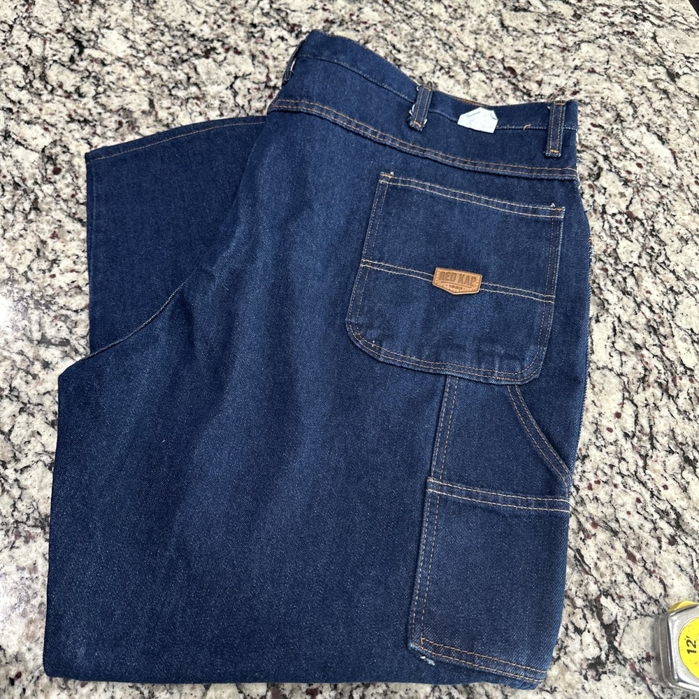 Men's Red Kap Carpenter Jeans Measures 46x29  Pants Denim Loose Fit Work‎ Wear